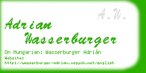 adrian wasserburger business card